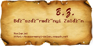 Böszörményi Zalán névjegykártya