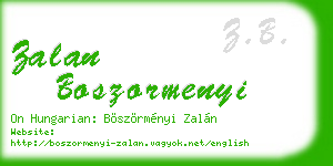 zalan boszormenyi business card